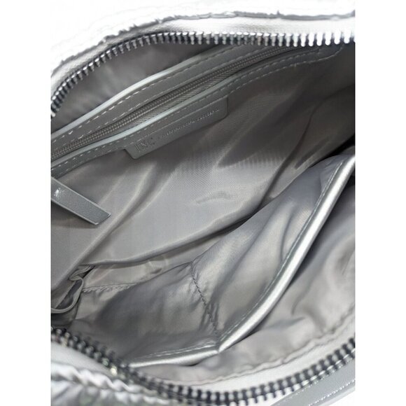 INC International Concepts Olivya quilted nylon small shoulder crossbody -SILVER - Picture 9 of 9